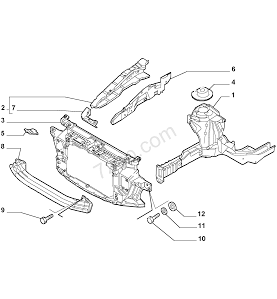 LONGHERONE COMPLETO SEDE AMMORTIZZATORE ANT DX FIAT STILO - OE 51727841