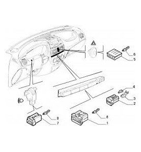 PULSANTIERA FIAT MAREA - OE 735290994 - RICAMBIO ORIGINALE