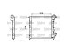 RADIATORE RAFFREDDAMENTO VALEO RENAULT CLIO 90-98 1.0 - 1.1 - TA511 - cooling radiator Clio 90-98