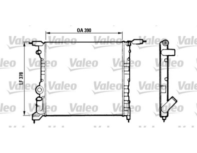 RADIATORE RAFFREDDAMENTO VALEO RENAULT CLIO 90-98 1.2 - 1.4 - OE 7701034770
