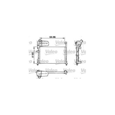 RADIATORE RAFFREDDAMENTO VALEO FIAT TIPO 1.4 - 1.6 - VALEO TA562 - 811070