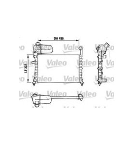 RADIATORE RAFFREDDAMENTO VALEO FIAT TIPO 1.4 - 1.6 - VALEO TA562 - 811070