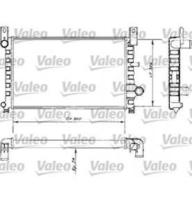 RADIATORE RAFFREDDAMENTO VALEO FORD FIESTA 89-95 1.4 - 1.6 - 1.8 D - 1.8 TD OE 6791562 - VALEO 730484