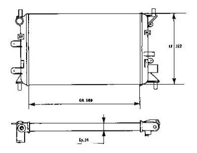 RADIATORE RAFFREDDAMENTO FORD ESCORT 90-94 1