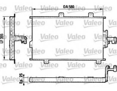 CONDENSATORE FIAT TIPO 1.4 - 1.6 - 1.8 - 2.0 - 1.7D - 1.9 D-TD - ALFA ROMEO 155 -  OE 7618916 - COOLING RADIATOR