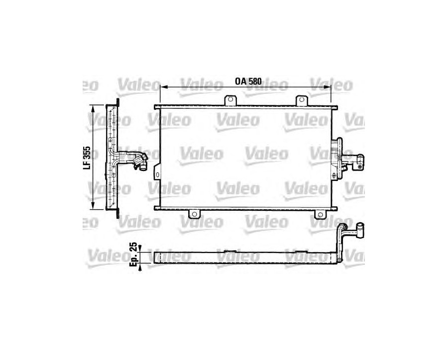 CONDENSATORE FIAT TIPO 1.4 - 1.6 - 1.8 - 2.0 - 1.7D - 1.9 D-TD - ALFA ROMEO 155 -  OE 7618916 - COOLING RADIATOR