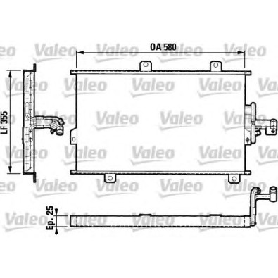 CONDENSATORE FIAT TIPO 1.4 - 1.6 - 1.8 - 2.0 - 1.7D - 1.9 D-TD - ALFA ROMEO 155 -  OE 7618916 - COOLING RADIATOR