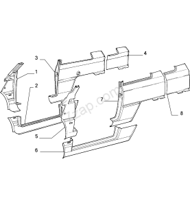 PARAFANGO POST SX FIAT PANDA 86 - OE 5887881 ( N.8)