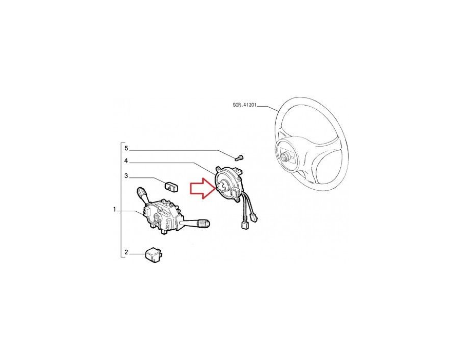 Air bag slip ring Fiat Punto 176 contact 46537062 - SENSORE AIRBAG VOLANTE FIAT PUNTO
