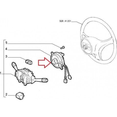 Air bag slip ring Fiat Punto 176 contact 46537062 - SENSORE AIRBAG VOLANTE FIAT PUNTO