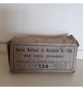 KIT SERIE PRIGIONIERI BULLONI TESTATA FIAT 124 - KIT SERIES PRISONERS BOLTS TESTED FIAT 124