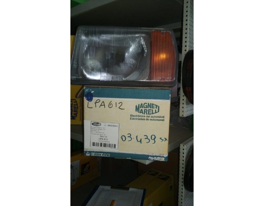 Faro Fanale Proiettore sx H4 Lancia Delta 83 - Marelli LPA612 - Left headlight H4 Lancia Delta 83 - Marelli LPA612