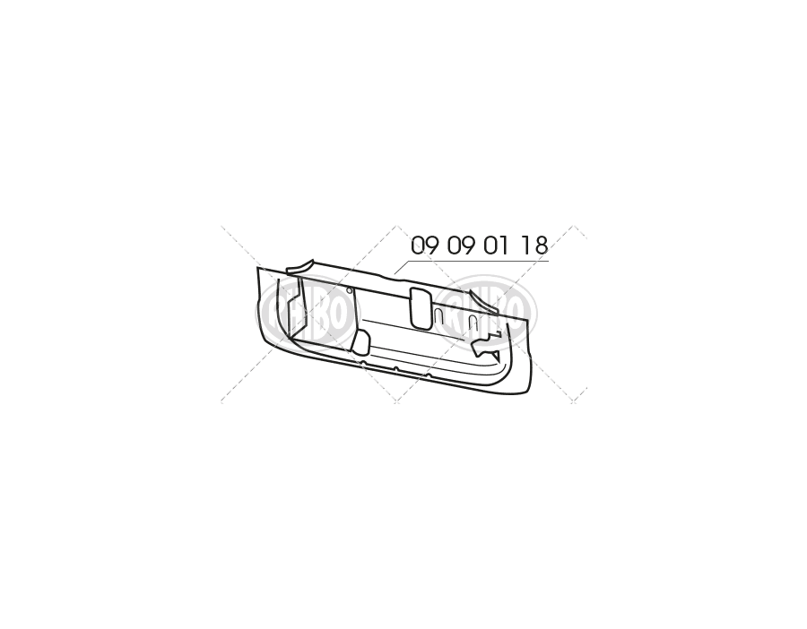 Rivestimento ant interno Fiat 126 - 09090118 - oe 4381085 - Front frame Fiat 126