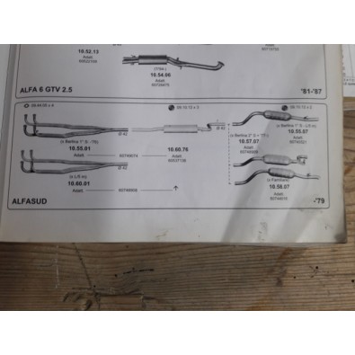 Tubazione scarico completa 3 pz ALFASUD 73-84 -  tutti i modelli - Complete exhaust system ALFASUD all model