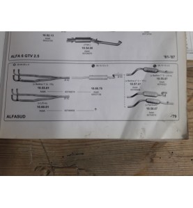 Tubazione scarico completa 3 pz ALFASUD 73-84 -  tutti i modelli - Complete exhaust system ALFASUD all model