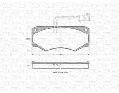 Serie Pastiglie freni Iveco - Mercedes - WVA21006 - Disc Brake Pads Iveco Mercedes - 149x69x18