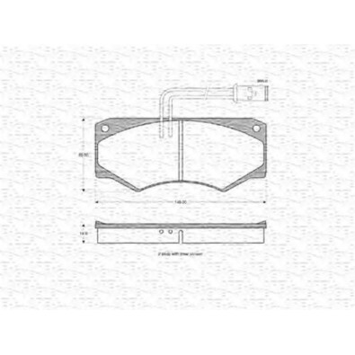 Serie Pastiglie freni Iveco - Mercedes - WVA21006 - Disc Brake Pads Iveco Mercedes - 149x69x18