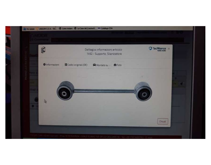 Tirante biella supporto motore Fiat 128 - oe 4355834 -