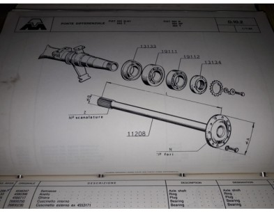 Semiasse Fiat 643 - 684 - oe 4546347 - Drive shaft Fiat 643 - 684