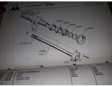 Semiasse Fiat 645 - 650 - C40 - oe 4567340- Drive shaft Fiat 645 - 650 - C40