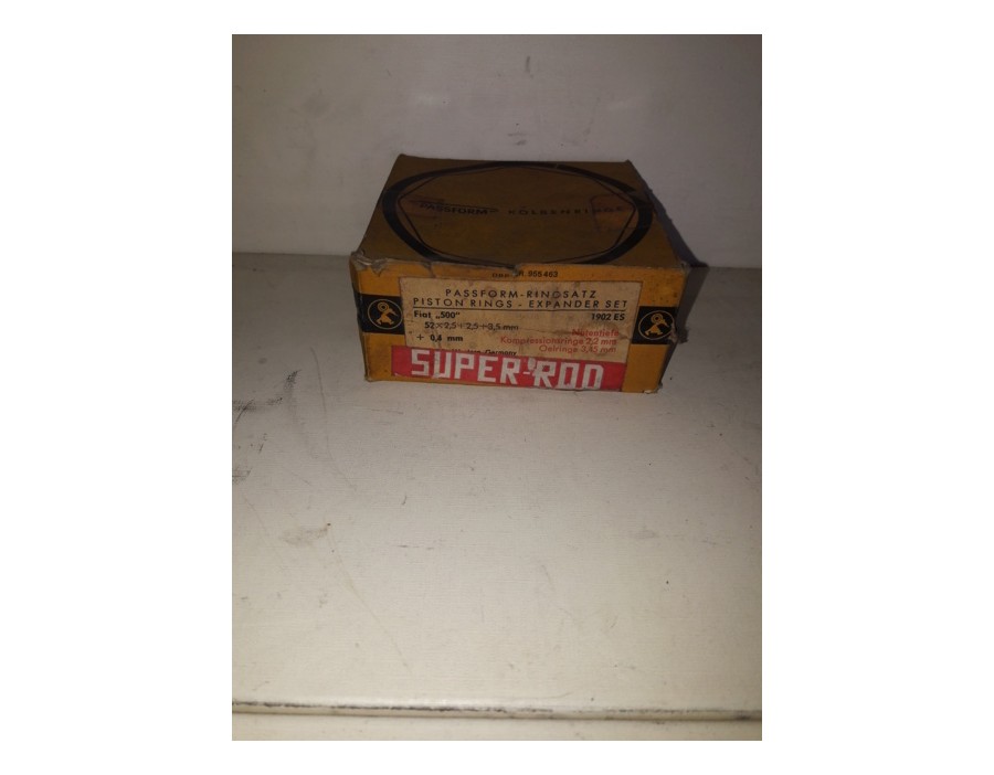 Serie fasce Fiat 500 I° serie - 1902 ES diam 52 - Piston Rings series - Diametro 52 - 2,5+2,5+3,5 - maggiorazione + 0.4 mm