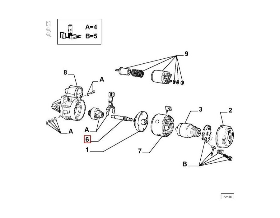 Albero motorino avviamento oe 9941462 Alfa Romeo 155 - Lancia Delta Dedra Thema - Starter motor shaft Albero motorino avviamento oe 9941462 Alfa Romeo 155 - Lancia Delta Dedra Thema - Starter motor shaft