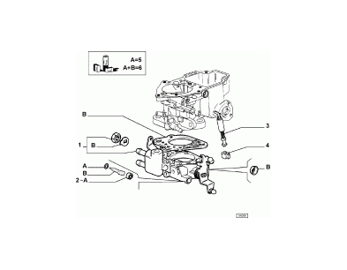 9941663 Supporto carburatore Fiat Panda Uno 900-1000-1100 - carburettor support Fia Panda Uno - n.1 della figura