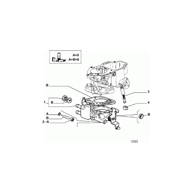 9941663 Supporto carburatore Fiat Panda Uno 900-1000-1100 - carburettor support Fia Panda Uno - n.1 della figura
