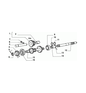 4084610 Manicotto fisso albero primario cambio Fiat 500 F L R - 126 - Ricambio originale - n.14 figura