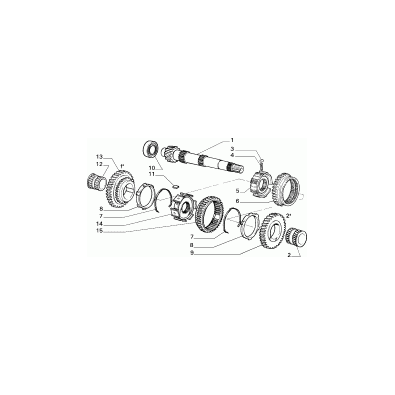 4390988 Ingranaggio cambio 1a velocita' Panda 86 4x2 - 4x4 - Gear change First - Ricambio originale - n.13 figura