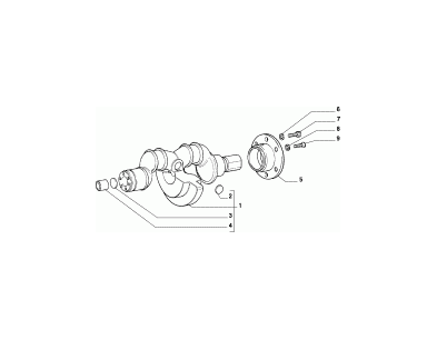 4467877 Supporto Albero motore Fiat 126 Bis - Ricambio originale fuori produzione - crankshaft support