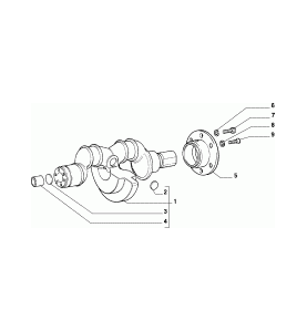 4467877 Supporto Albero motore Fiat 126 Bis - Ricambio originale fuori produzione - crankshaft support