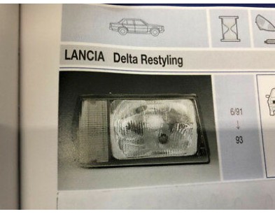 Faro Fanale Proiettore dx Lancia Delta 91 - Marelli LPB421 - Right headlight Delta 91