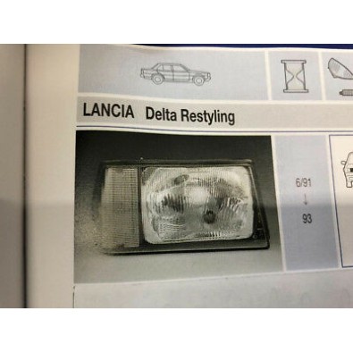 Faro Fanale Proiettore dx Lancia Delta 91 - Marelli LPB421 - Right headlight Delta 91