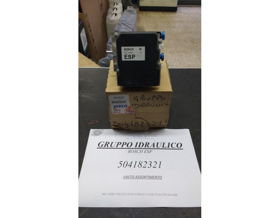 504182321 Pompa ABS ESP Gruppo idraulico FIAT IVECO Daily - Ricambio originale -  ESP ABS pump FIAT IVECO Daily hydraulic unit -