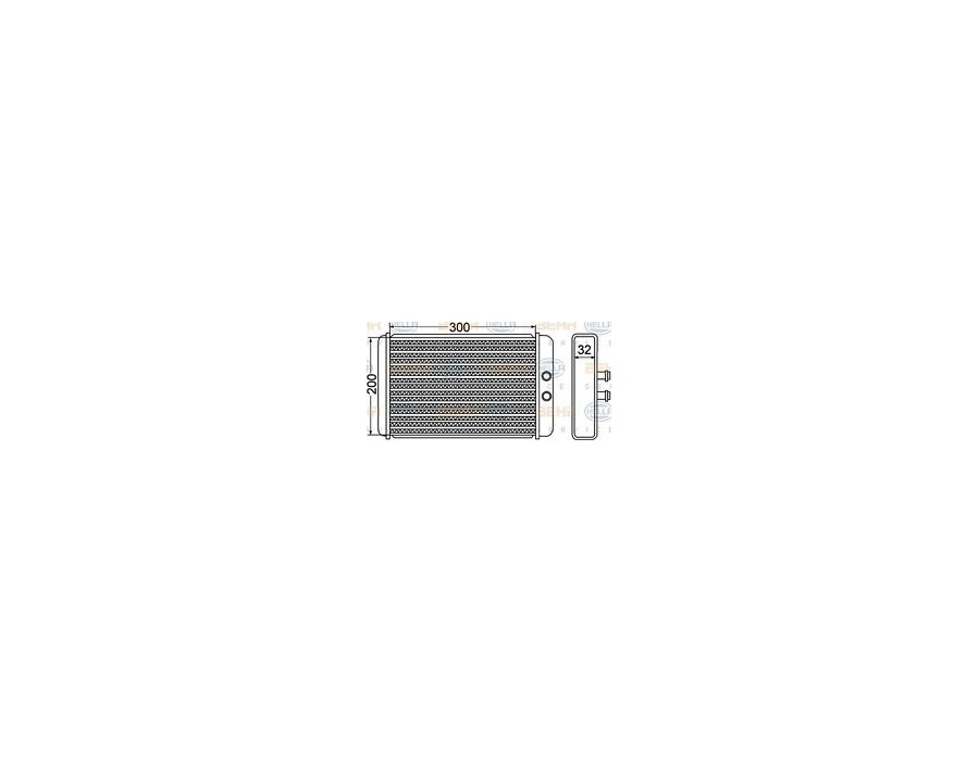 8FH351308261 Radiatore Riscaldamento Hella Fiat Ducato - Citroen Jumper - Heating radiator Ducato Jumper