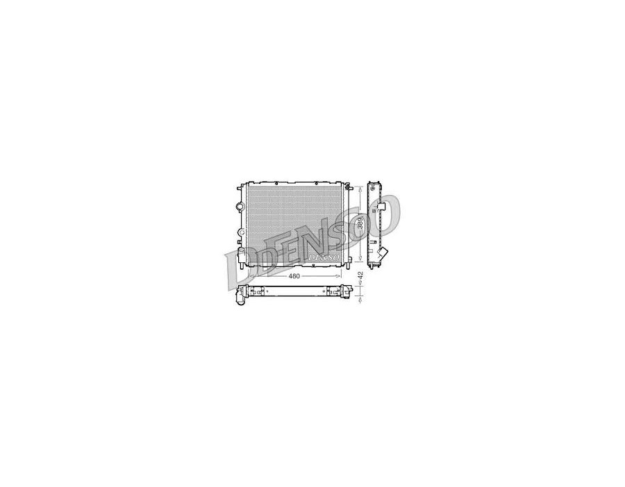 DRM23009 Radiatore raffreddamento Denso Renault Clio MK2 98 - Radiator Clio MK2

1400 BZ - 1900 D - DTi