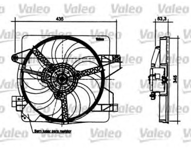 698486 Elettroventola radiatore Valeo Lancia Lybra 1600 - Radiator electric fan Lancia Lybra