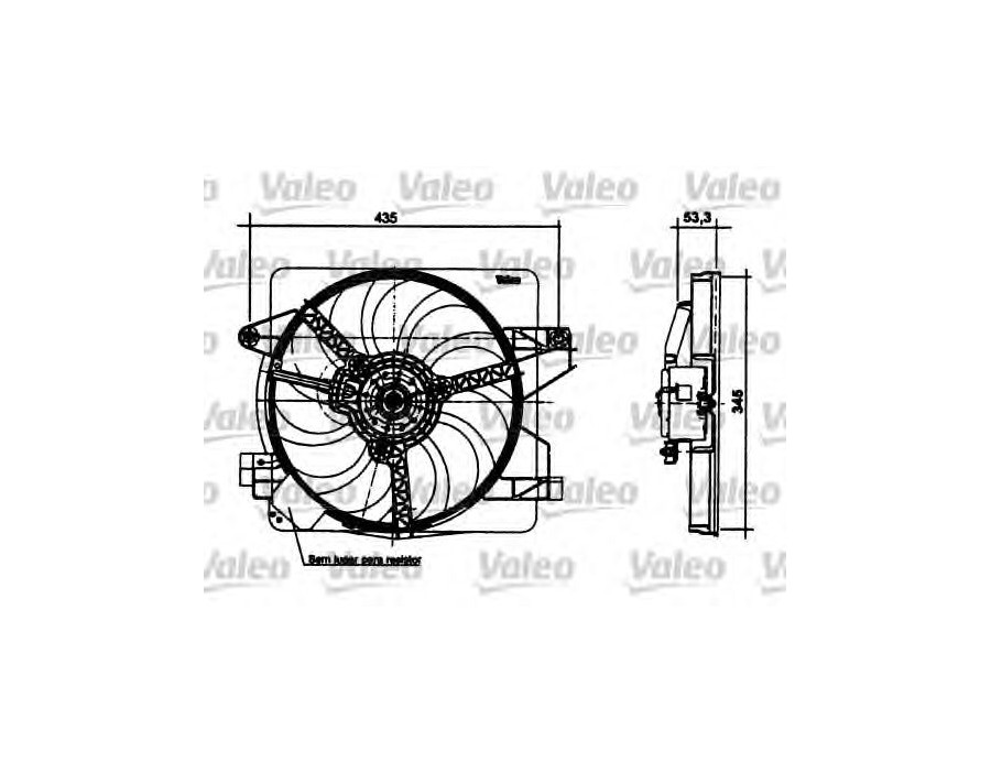 698486 Elettroventola radiatore Valeo Lancia Lybra 1600 - Radiator electric fan Lancia Lybra