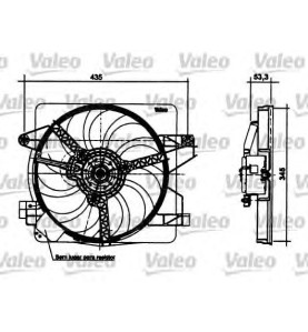 698486 Elettroventola radiatore Valeo Lancia Lybra 1600 - Radiator electric fan Lancia Lybra