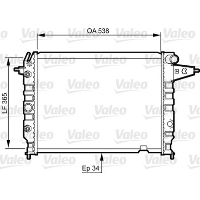 730396 Radiatore raffreddamento VALEO Opel Vectra A 88-95 - Colling Radiator Valeo Opel Vectra A

538x366x24
