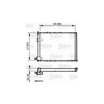 730548 Radiatore raffreddamento Valeo Renault Safrane 2.1 - 2.5 TD - Cooling Radiator Safrane
