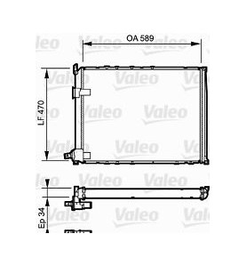 730548 Radiatore raffreddamento Valeo Renault Safrane 2.1 - 2.5 TD - Cooling Radiator Safrane