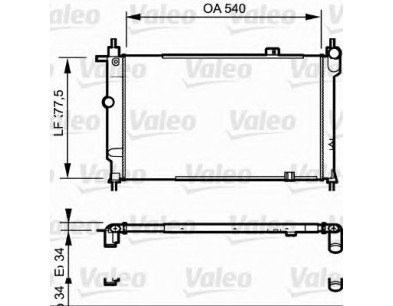 730993 Radiatore Raffreddamento Acqua Valeo Opel Astra - Cooling Radiator