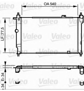 730993 Radiatore Raffreddamento Acqua Valeo Opel Astra - Cooling Radiator