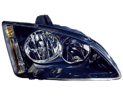4311169RLDEM2 Faro Fanale Proiettore dx H7 H1 corpo nero DEPO Ford Focus 04-07 - Black right headlight Focus 04-07