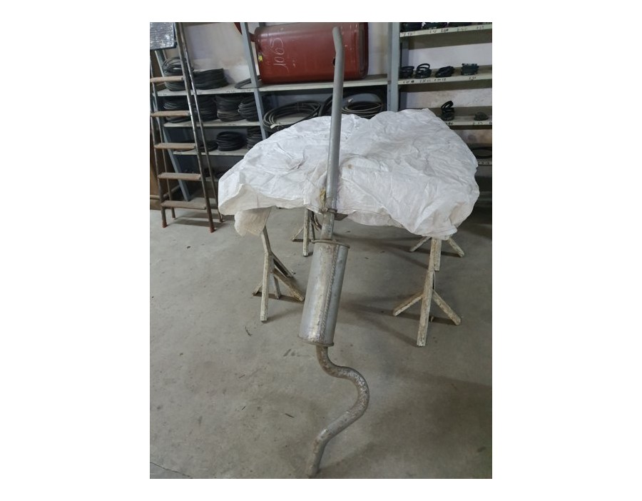 Marmitta Silenziatore Centrale scarico Fiat 132 1.6-1.8-2.0  72-81 - Central Exhaust system Fiat 132 72-81