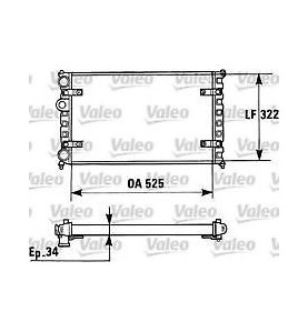 RADIATORE ACQUA VW POLO 94-99 1.6i AC