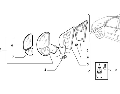 46514196 Mostrina sx Fiat Multipla - originale fiat