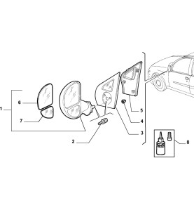 46514196 Mostrina sx Fiat Multipla - originale fiat